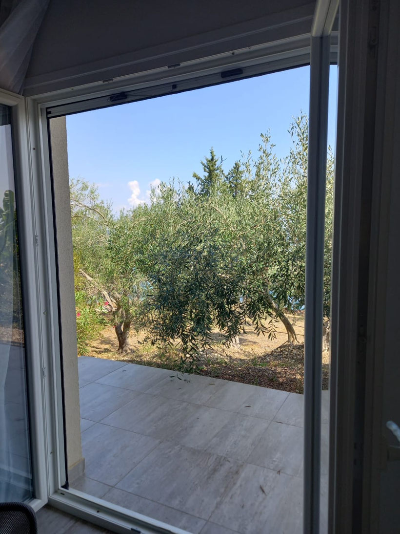 Schlafzimmer mit Blick aufs Meer