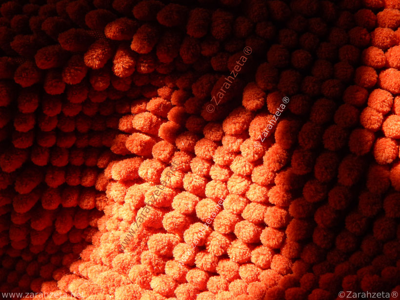 Orange Chenille in der Sonne