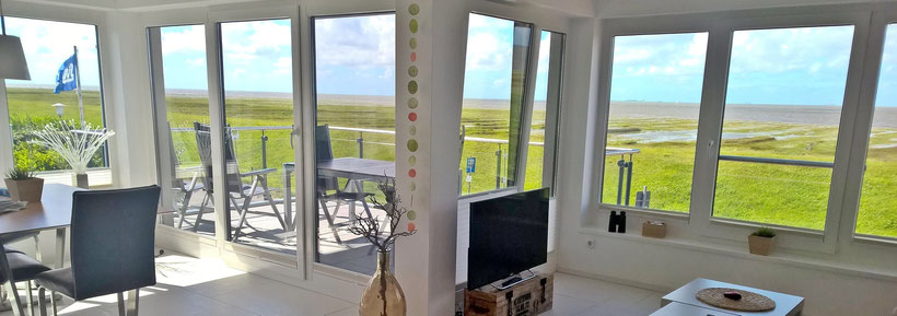 Der Meerblick aus der Ferienwohnung Küstentraum in Cuxhaven Duhnen