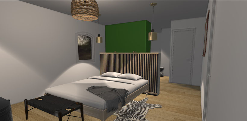 chambre parentale popsy deco architecte d'intérieur bordeaux décoratrice