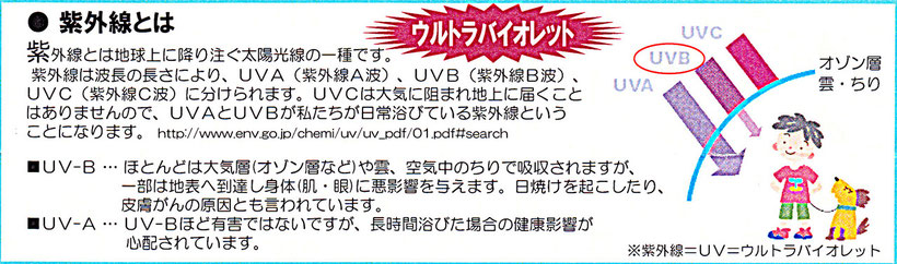 紫外線とは、地球上に降り注ぐ太陽光線の一種です。