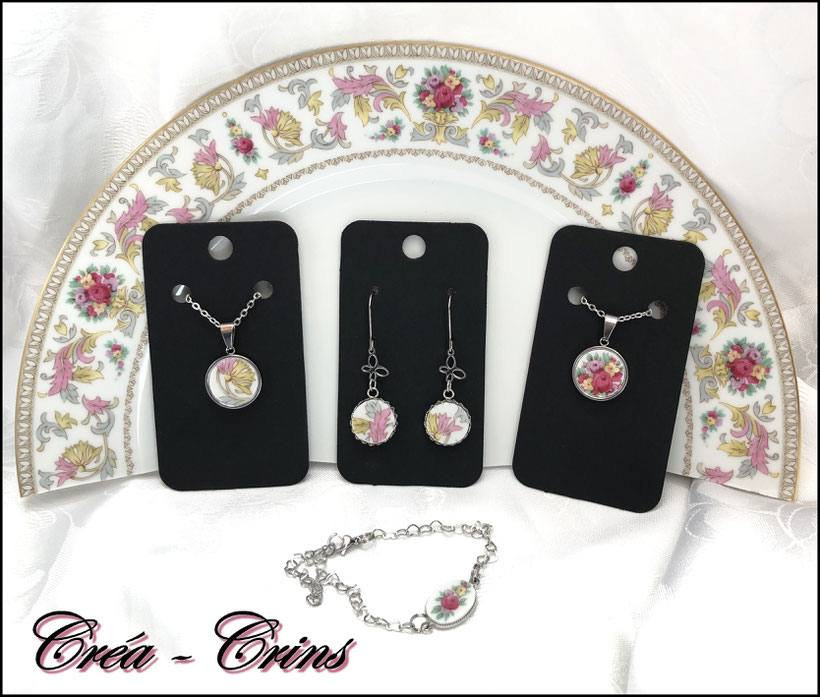 bijoux vaisselle ancienne cassée en porcelaine