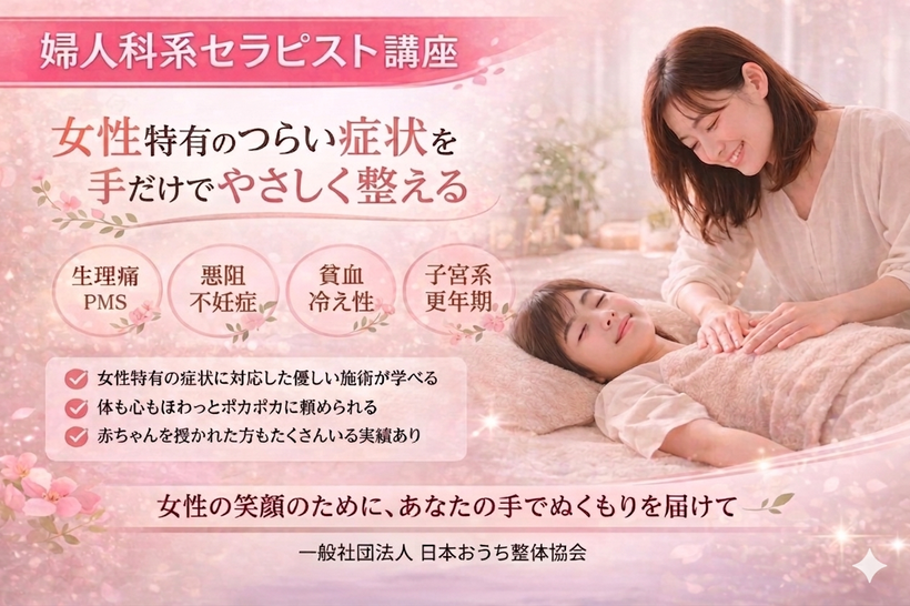 子宮に関わる女性特有の病状の施術方法を学ぶ婦人科系疾患コース