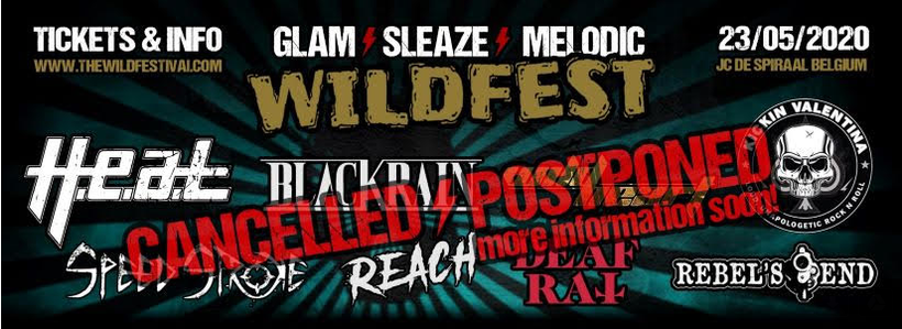 Festival, WildFest, 2020, Belgium, Sleaze, Glam, Hard Rock, Rockers And Other Animals, News, Covid19, coronavirus, cancelled, postponed