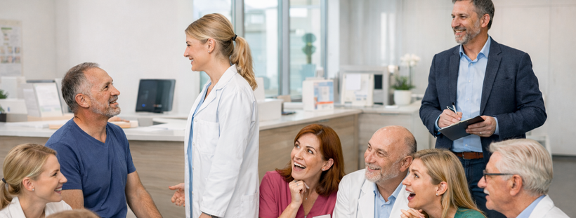 Die Fortbildung zum Thema Umgang mit schwierigen Patienten in Solingen (und deutschlandweit) verbindet Kommunikationspsychologie, Konfliktprävention, Deeskalation, Selbstschutz, Mitarbeitergesundheit, Psychohygiene und Praxisrealität