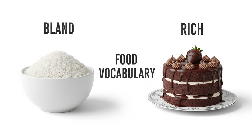 ¿Tu comida es "Good"? ¡Qué aburrido! 5 Adjetivos para describir comida como un experto.