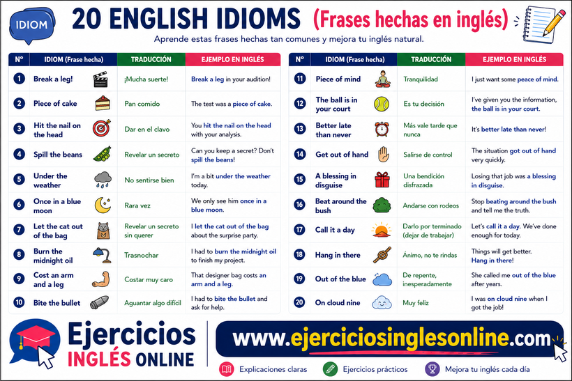 Idioms en inglés