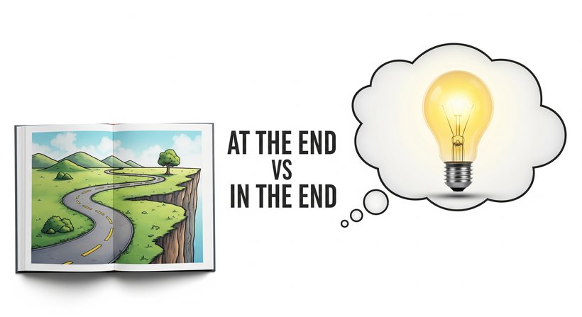 ¿In the end" o "At the end"? La diferencia sutil que el 90% ignora (y cambia el significado).