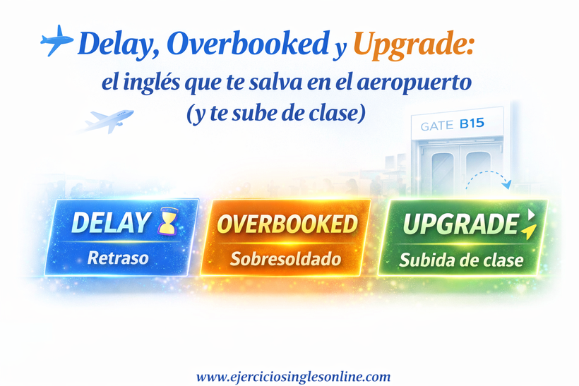 Delay, Overbooked y Upgrade: el inglés que te salva en el aeropuerto (y te sube de clase)