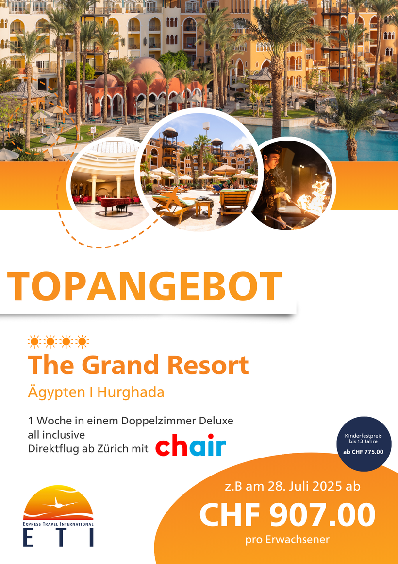 Sommerferien in Ägypten Ende Juli 25 zum Toppreis Badeferien am kristallblauen rotem Meer 