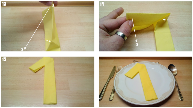 Tischdekoration Servietten falten Zahl eins für Kindergeburtstag. Deko leicht und einfach DIY Geburtstagdeko Servietten falten für Anfänger. Anleitung für eine Zahl 1. Tolles Motiv selber basteln.