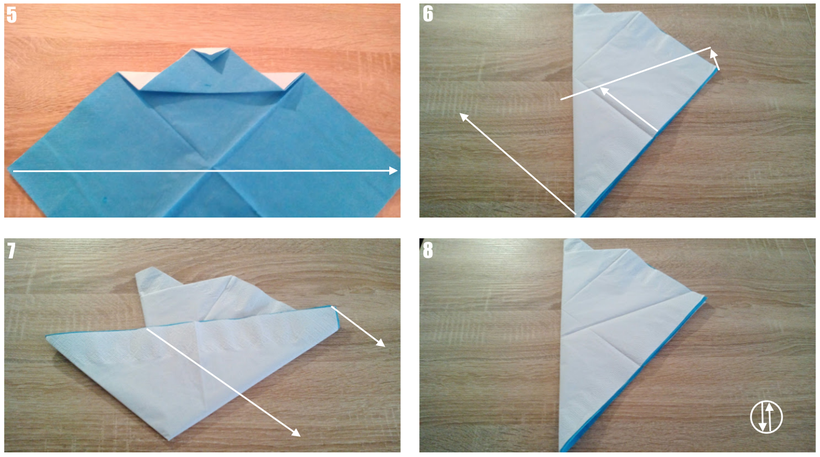 Tischdekoration Servietten falten Schnellboot für Kindergeburtstag. Deko leicht und einfach DIY Geburtstagdeko Servietten falten für Anfänger. Anleitung für ein Boot. Tolles Motiv selber basteln.