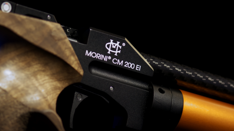 Morini CM200EI frame with unique concept design by Morini Competition Arm SA, shot peened for greater strength, matte black color