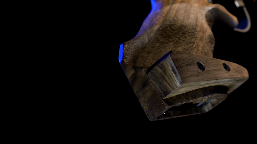 Morini Grip for CM200EI air pistol, anatomical design, walnut wood, famous pistol and shooter interface