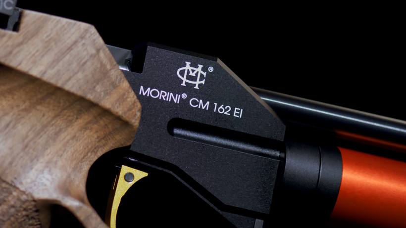 Morini CM162EI frame with unique concept design by Morini Competition Arm SA, shot peened for greater strength, matte black color