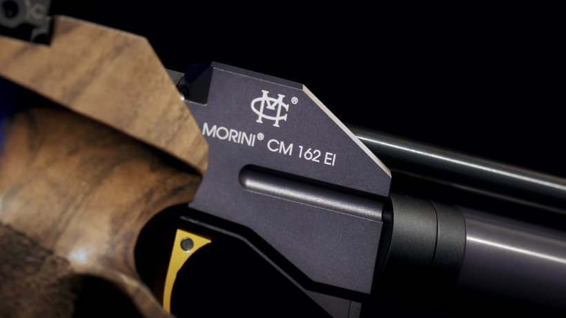 Morini CM162EI frame with unique concept design by Morini Competition Arm SA, shot peened for greater strength, matte black color