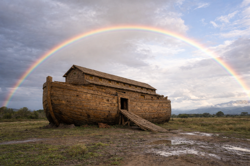 Arche mit Regenbogen