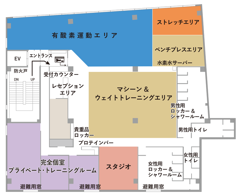 フィットネスクラブ Gサルース フロア図