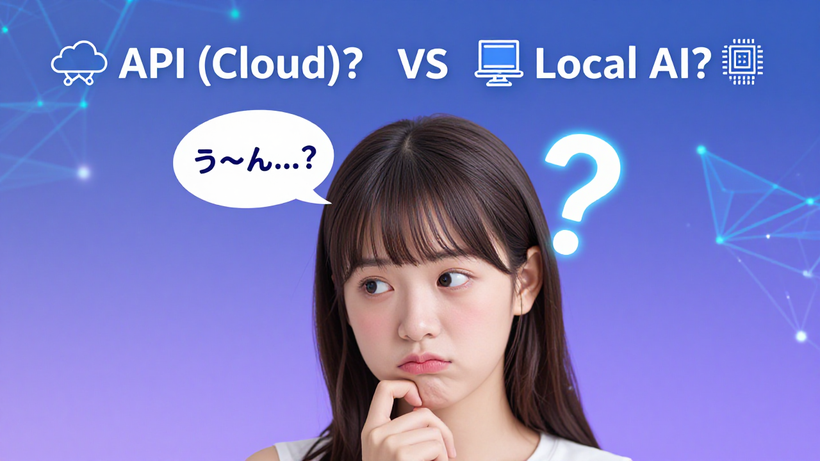 AIには、API（クラウドAI）と ローカルAI での生成がある　パソコンAR