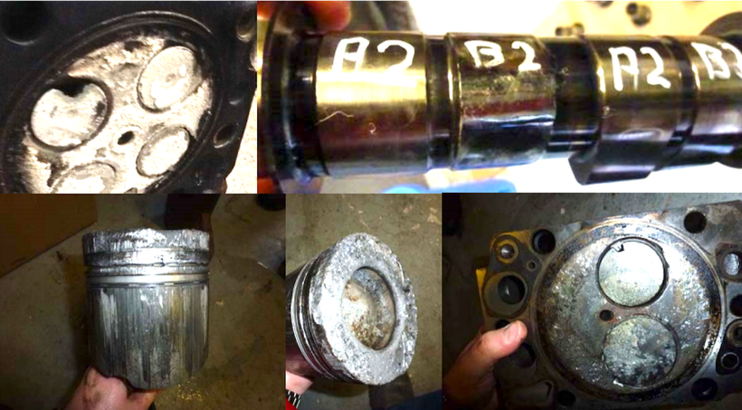 Daños en motores por acción del H2S sulfúro de hidrogeno 