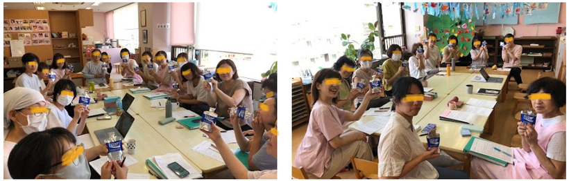 全スタッフの体調管理に!”と、 熱中症予防にぴったりな「ポカリスエットスラリー」を配付。