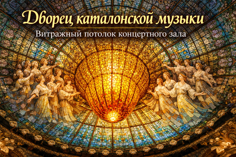 Дворец Каталонской Музыки - витраж