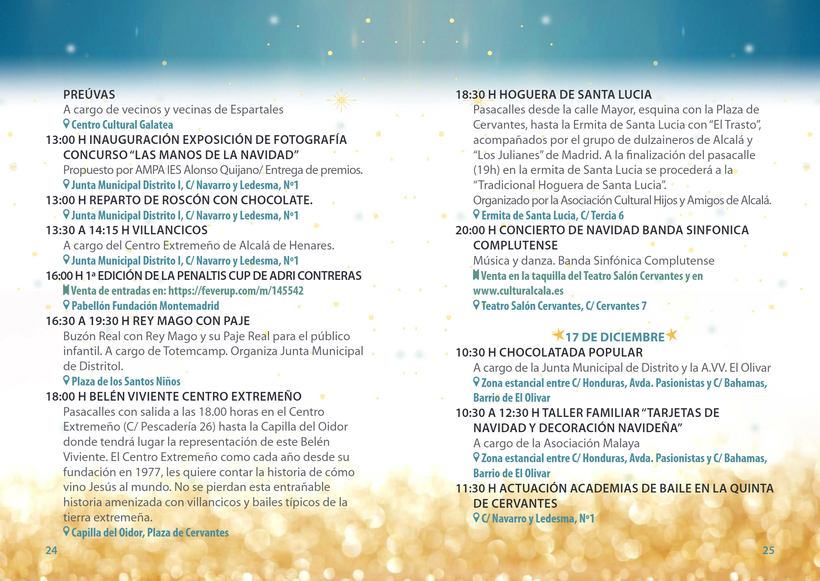Programa de la Navidad en Alcalá de Henares