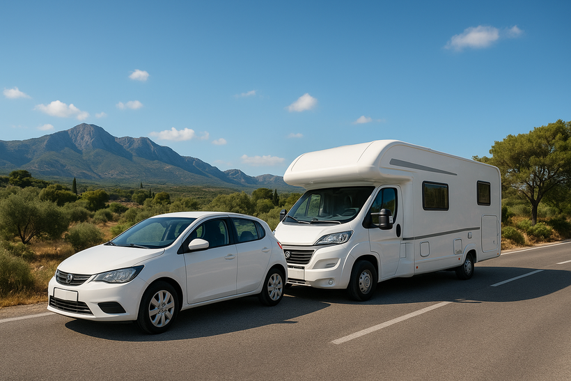 Mietwagen, Camper und Wohnmobil Selbstbeteiligung weltweit versichern. Leihwagen CDW Selbstbehalt Versicherung im Vergleich plus Reiserücktrittsversicherung