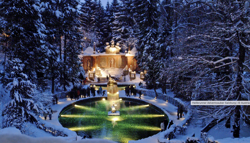 Wasserspiele Hellbrunner Adventzauber in Salzburg