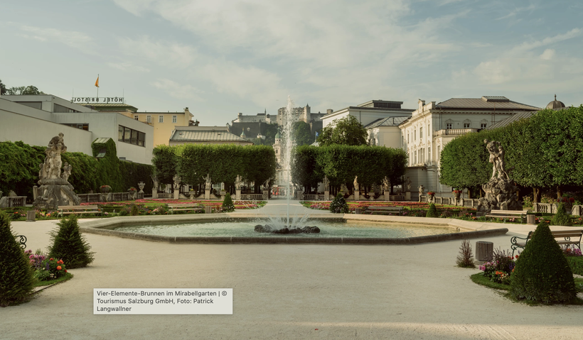 Vier-Elemente-Brunnen im Mirabellgarten