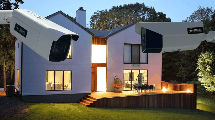 TAURUS Sicherheitstechnik, ColorVu, Haus mit Garten, Videoüberwachung