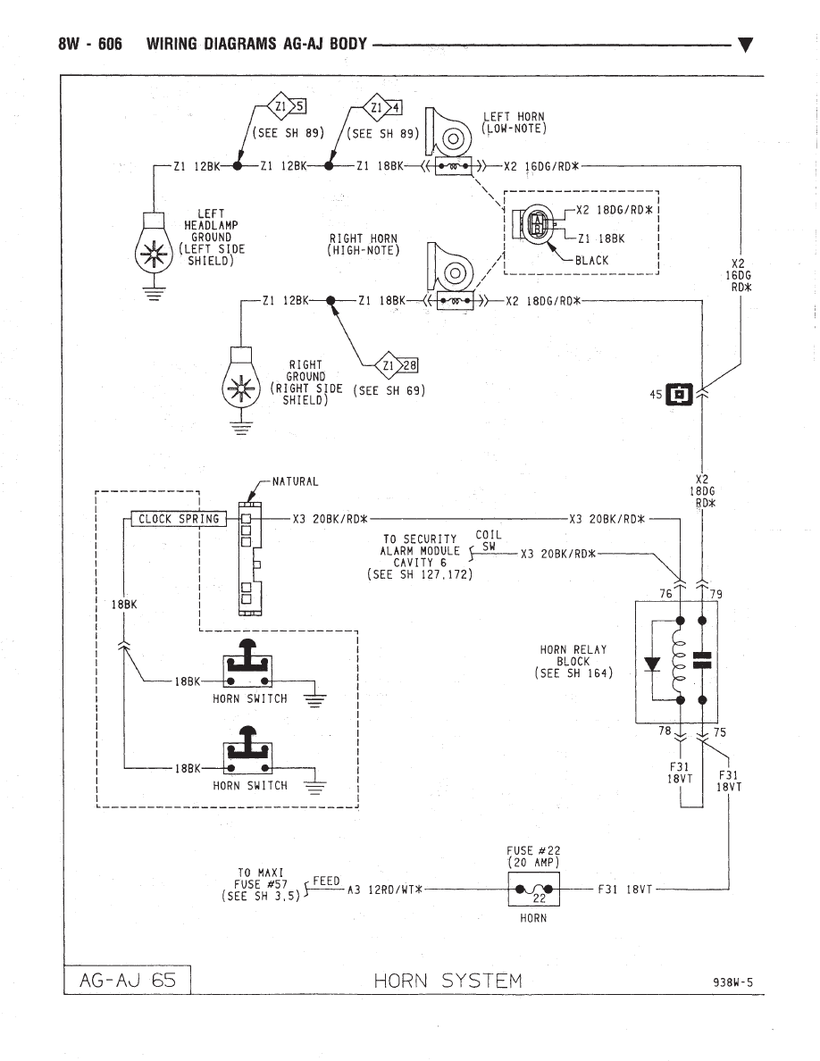 LE BARON Horn System Scheme