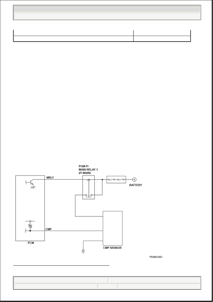 RL Camshaft Position Sensor Circuit Diagram