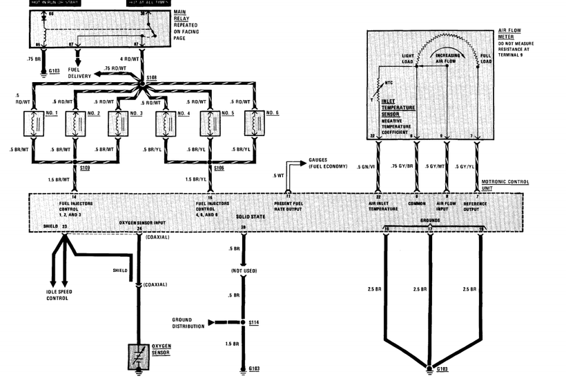 733i E23 Fuel Control Wiring Diagram