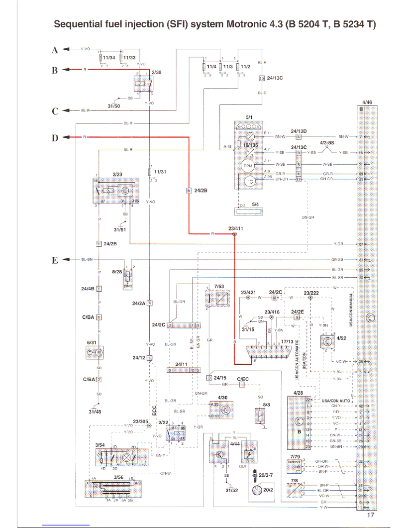 850 SFI System Motronic 4,3 Wiring Diagram