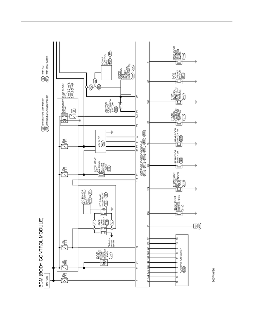 EX35 BCM Wiring Diagram