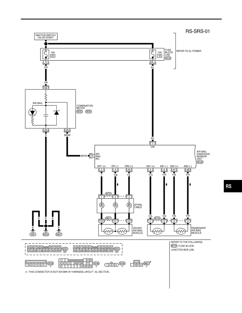 I30 Supplemental Restraint System (SRS) Wiring Diagram