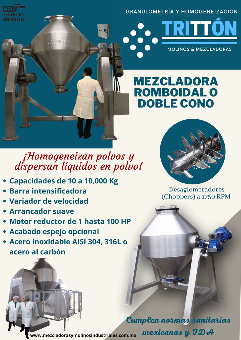 Mezcladora romboidal