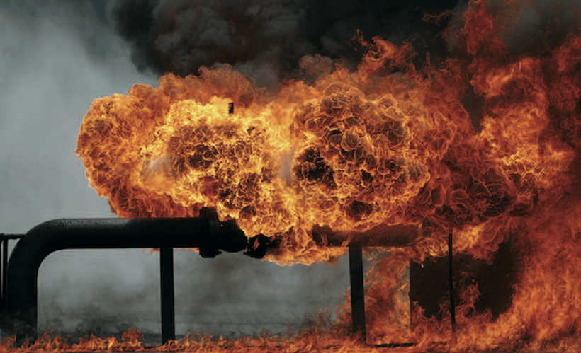 Flame arrester for digester biogas