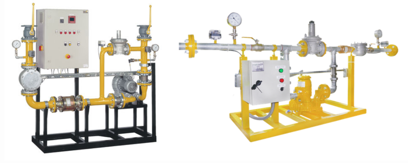Biogas gas train for boilers and genesis