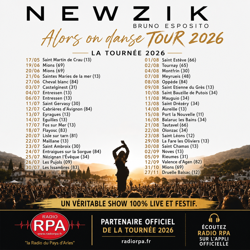 NEWZIK en tournée 2026 : Radio RPA partenaire officiel de l’orchestre