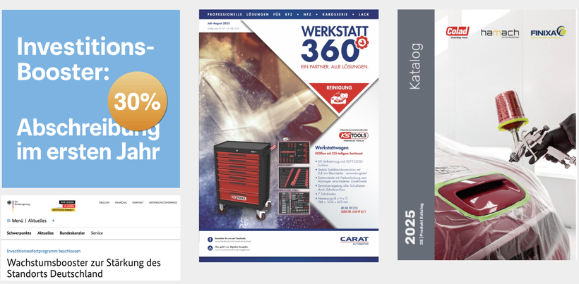 zu unseren Angeboten und dem Investitionsbooster