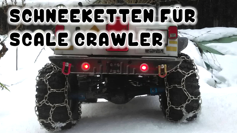 Schneeketten für RC-Scale Crawler, Axial, MST, RC4WD, Vaterra, Reifen, Winter, Schnee