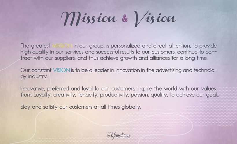 #LifeMedia #Vision #Mision #Marketing #Mercadotecnia