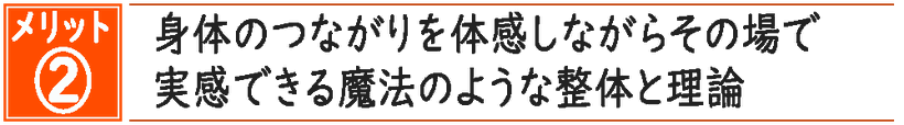 身体のつながりを体感しながらその場で実感できる魔法のような整体が受けられる豊橋の腰痛骨盤専門整体院