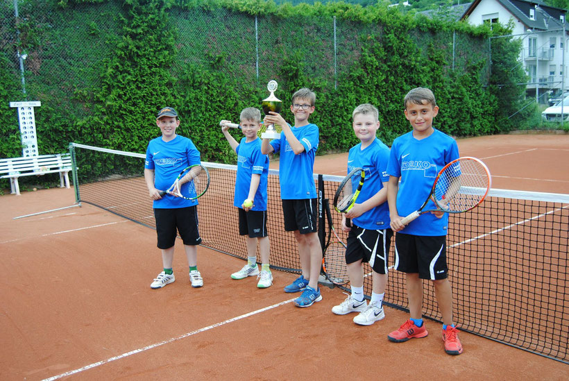 U12 2016 von links: Lukas Kasper, Lars Eriksen, Tim Hauck, Maximilian Mohr, Max Prusseit