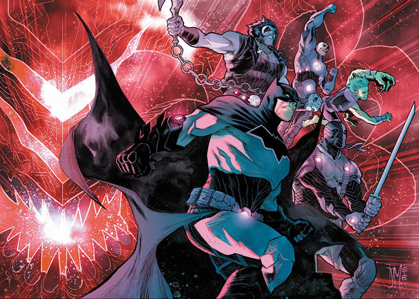 Batman, Lobo, Lex Luthor, Beast Boy und Deathstroke als Team Entropie.