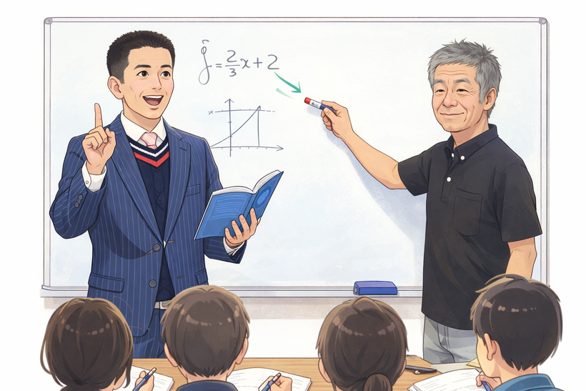 数理ラボから生徒へのメッセージ。生徒の本来持つ能力を信じ、引き出すことに使命を燃やしている。