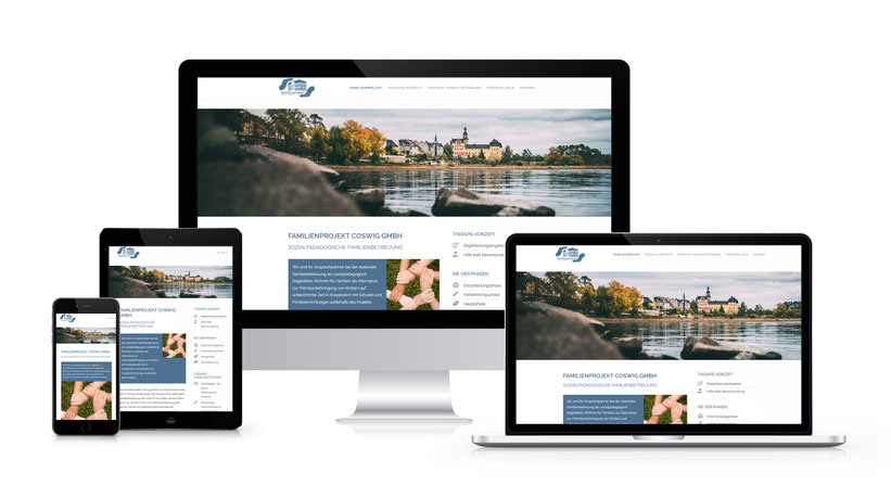 Webseitengestaltung für die Familienprojekt Coswig Anhalt GmbH