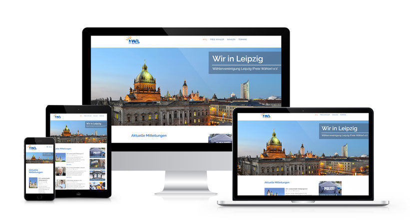 Webseitengestaltung für die WVL-Wählervereinigung Leipzig (Freie Wähler) e.V. (Erstellt mit Wordpress)